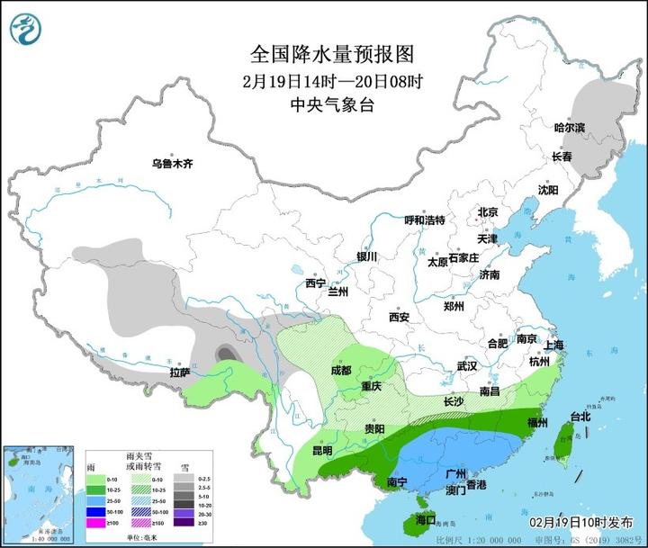 宜昌天气预报 江南南部华南等地低温阴雨天气持续 需防范对交通的不利影响