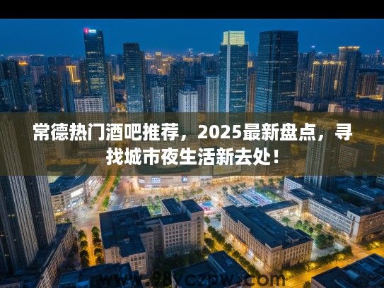 常德热门酒吧推荐，2025最新盘点，寻找城市夜生活新去处！