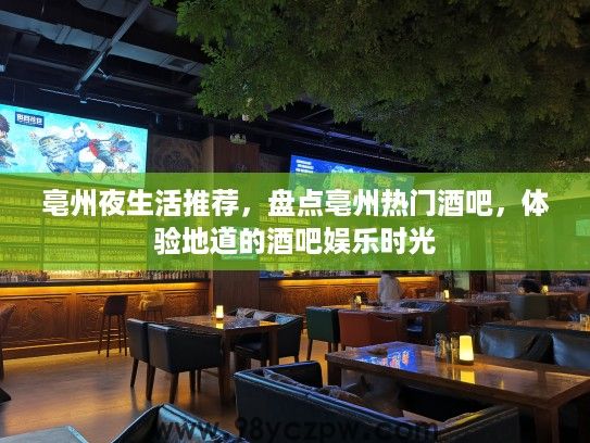 亳州夜生活推荐，盘点亳州热门酒吧，体验地道的酒吧娱乐时光
